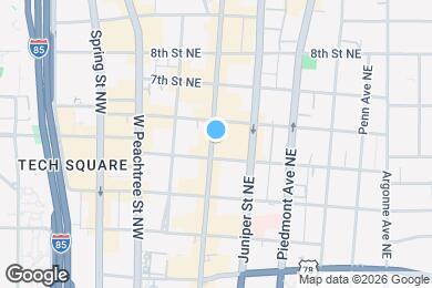 Map image of the property - 805 Peachtree St NE