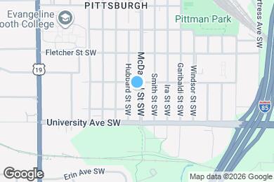 Map image of the property - 1141 McDaniel St SW