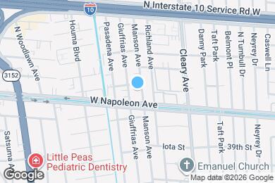 Map image of the property - 2116 Manson Ave