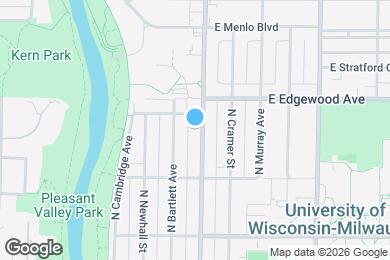 Map image of the property - 3463 N Oakland Ave