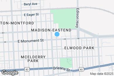 Map image of the property - 2922 E Monument St