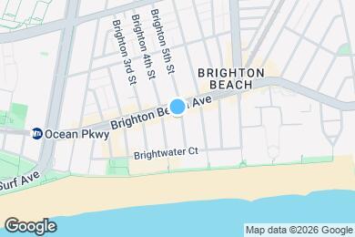 Map image of the property - Brighton Beach 3BR | 30 Seconds to B/Q Train + Beach Access | Renovated Apartment