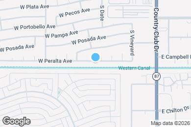 Map image of the property - 613 W Peralta Ave