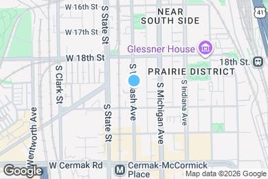 Map image of the property - 1939 S Wabash Ave