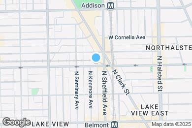 Map image of the property - 1014 W Roscoe St