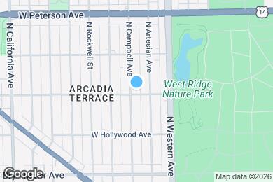 Map image of the property - 2452 W Ardmore Ave