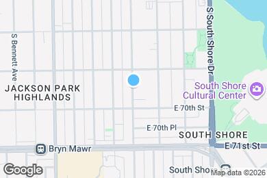 Map image of the property - 6949 S Paxton Ave