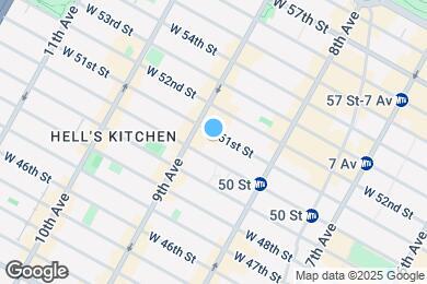 Map image of the property - West 51st Street Studio