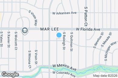 Map image of the property - 1596 S Stuart St