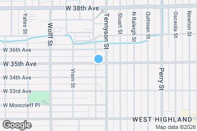 Map image of the property - 4430 W 35th Ave
