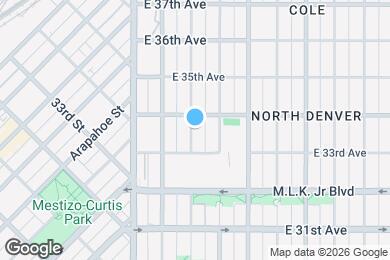 Map image of the property - Light-filled Cole Victorian home near RiNo & parks