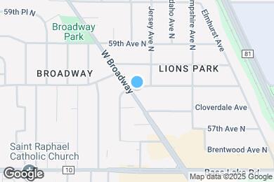 Map image of the property - 5762 W Broadway