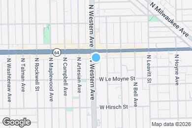 Map image of the property - 1533 N Western Ave