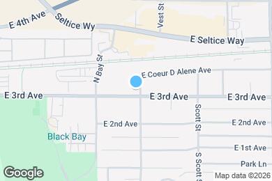Map image of the property - 1519 E 3rd Ave