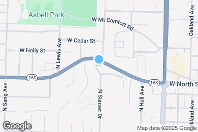 Map image of the property - 1158 N Sunset Dr
