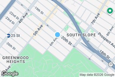 Map image of the property - 695 6th Ave