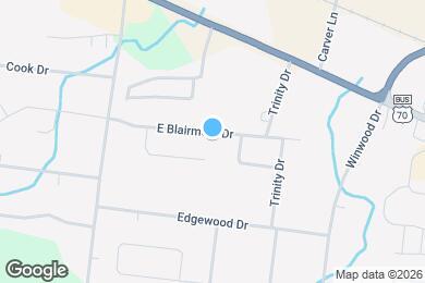 Map image of the property - 1612 E Blairmont Dr