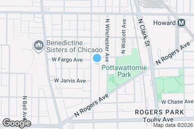 Map image of the property - 7373 N Damen Ave