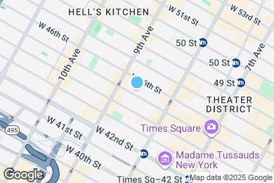 Map image of the property - 341 W 45th St