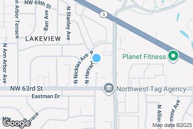 Map image of the property - 6428 N Harvard Ave