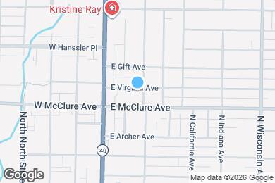 Map image of the property - 210 E Virginia Ave