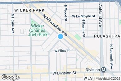Map image of the property - 1334 N Wicker Park Ave