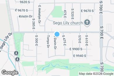 Map image of the property - 9831 S Darin Dr