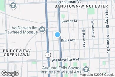 Map image of the property - 1108 N Fulton