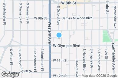 Map image of the property - 975 S Oxford Ave