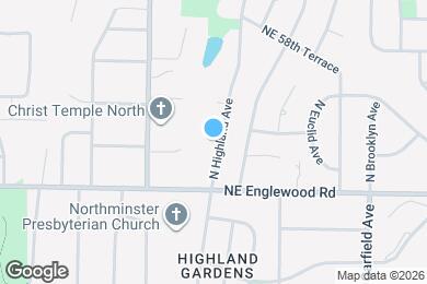 Map image of the property - 5610 N Highland Ave