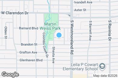 Map image of the property - Light & modern Oak Cliff home by Martin Weiss Park