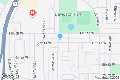 Map image of the property - 1006 13th Ave W