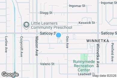 Map image of the property - 20334 Saticoy St