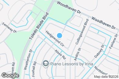 Map image of the property - 1401 Hedgewood Cir