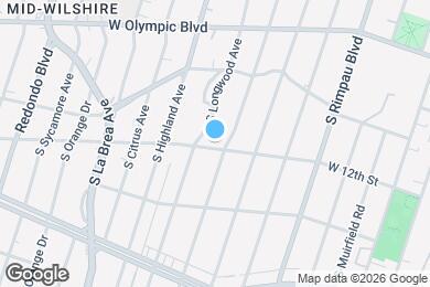 Map image of the property - 1185 S Tremaine Ave
