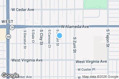 Map image of the property - 374 S Bryant St