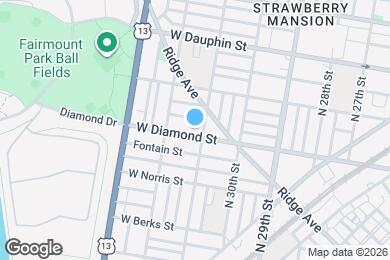 Map image of the property - 3111 W Diamond St