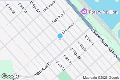 Map image of the property - 1706 E 5th St