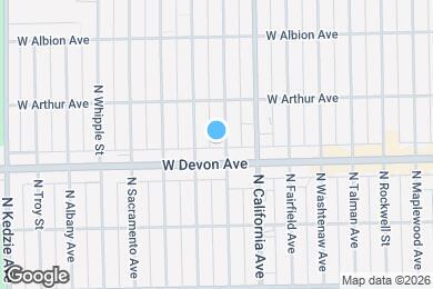 Map image of the property - 6414 N Mozart St