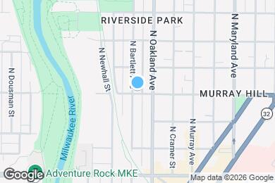 Map image of the property - 1704 E Bradford Ave