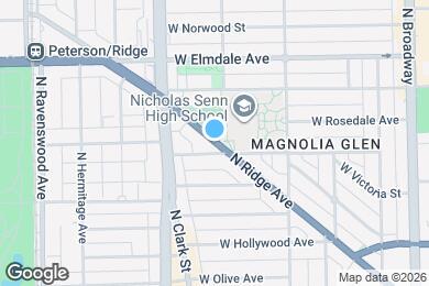 Map image of the property - 5866 N Ridge Ave