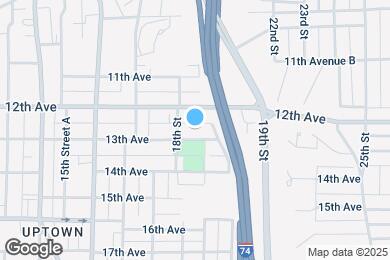 Map image of the property - 1821 13th Ave