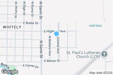 Map image of the property - 1107 N Central Ave