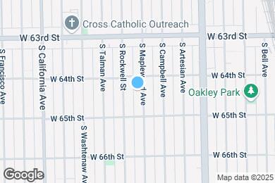 Map image of the property - 6422 S Maplewood Ave