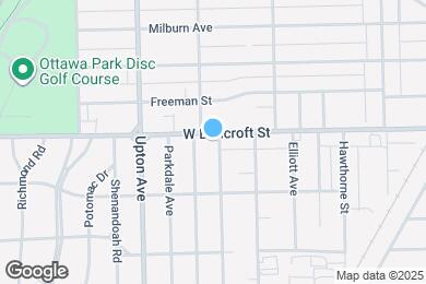 Map image of the property - 1791 W Bancroft St