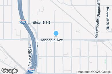 Map image of the property - 1303 E Hennepin Ave