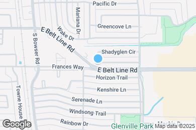 Map image of the property - 1142 Shady Glen Circle Richardson TX