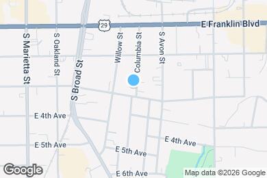 Map image of the property - 323 S Columbia St