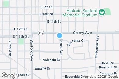 Map image of the property - 1308 S Locust Ave