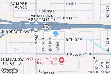 Map image of the property - 1106 North 25th Pl